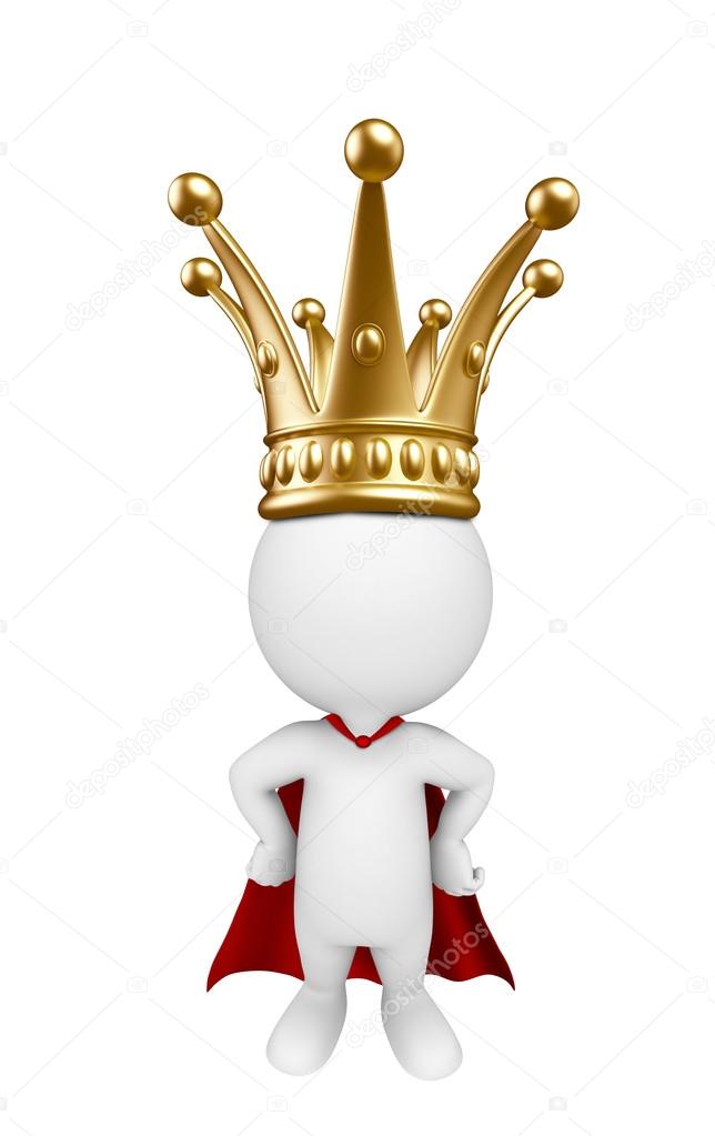 Super white character with crown