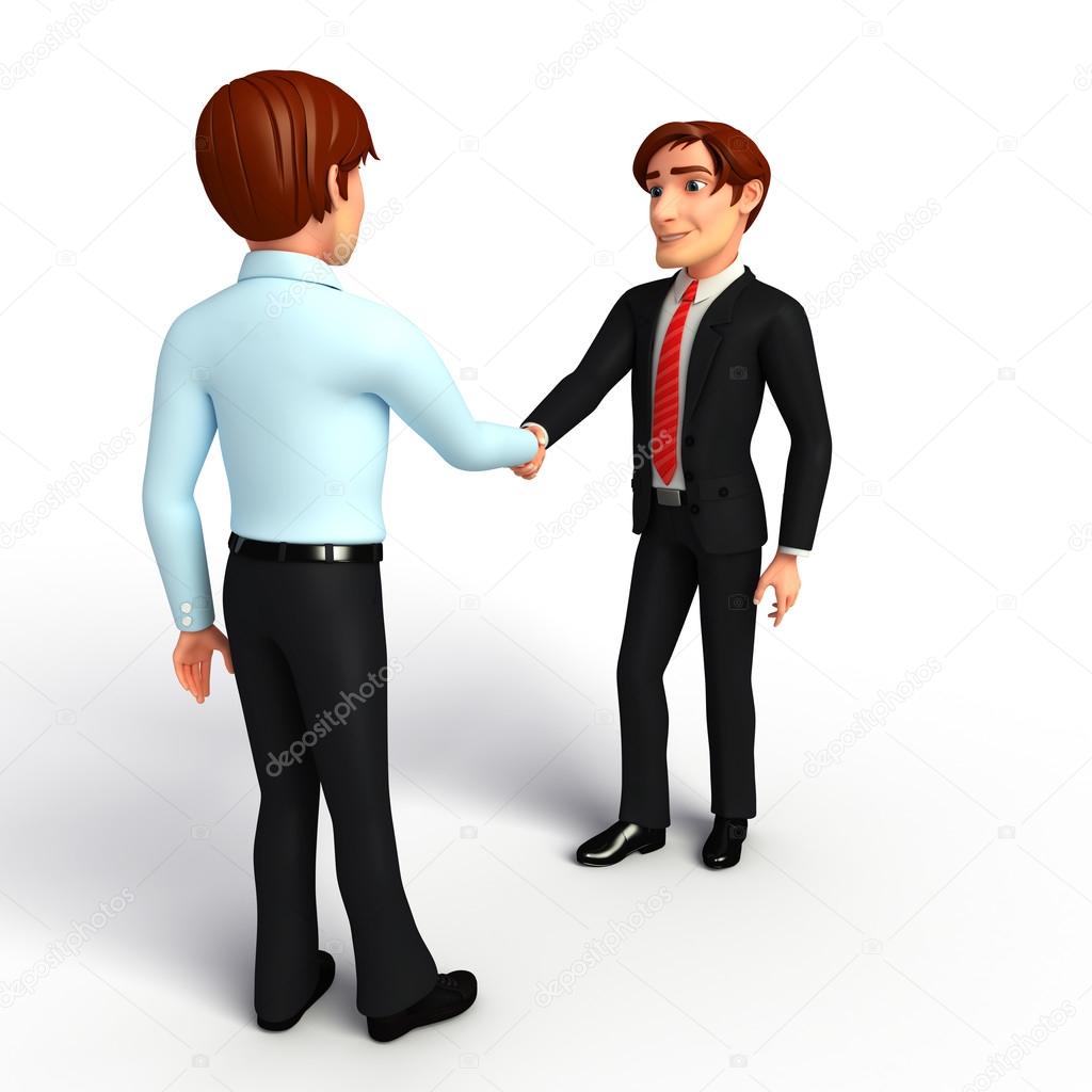 Business Man and service man with shake hand