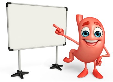 çizgi film karakteri mide ekran kartı ile