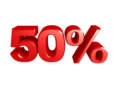 yüzde 50 simgesi
