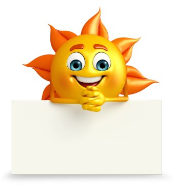 Güneş karakteri ile tabela