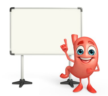 çizgi film karakteri mide ekran kartı ile