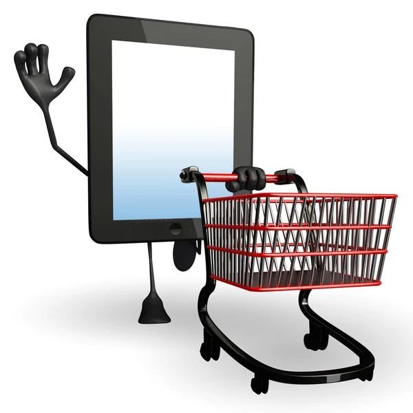 Tab Character with trolley — Stock Photo, Image