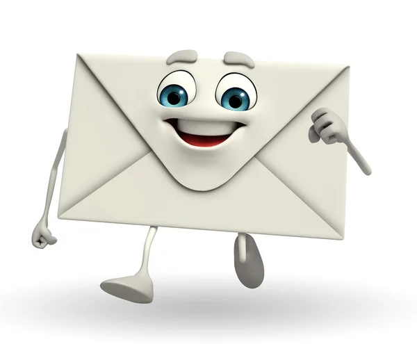 Mail Character está em execução — Fotografia de Stock