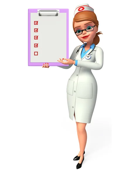 Young Nurse with notepad — Stock Photo, Image