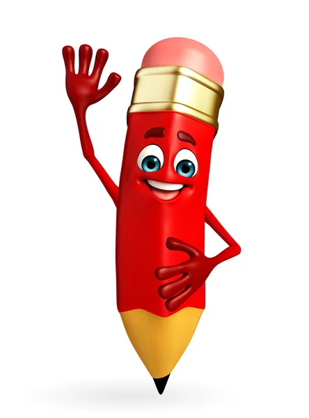 Pencil Character is hallo pose — Stock Photo, Image