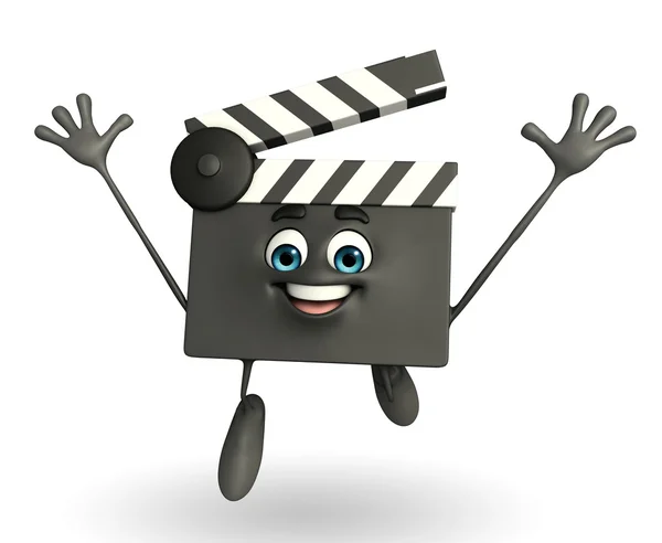 Carattere Clapper Board sta saltando — Foto Stock