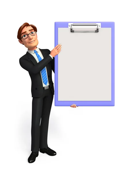 Young Business Man with notepad — Stock Photo, Image