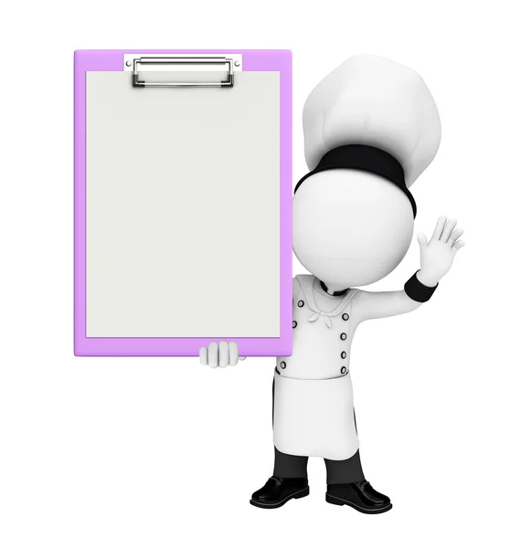 Chef con blocco note — Foto Stock