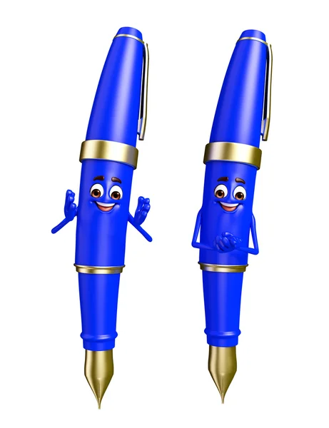 Pen Character with happy pose — Stock Photo, Image