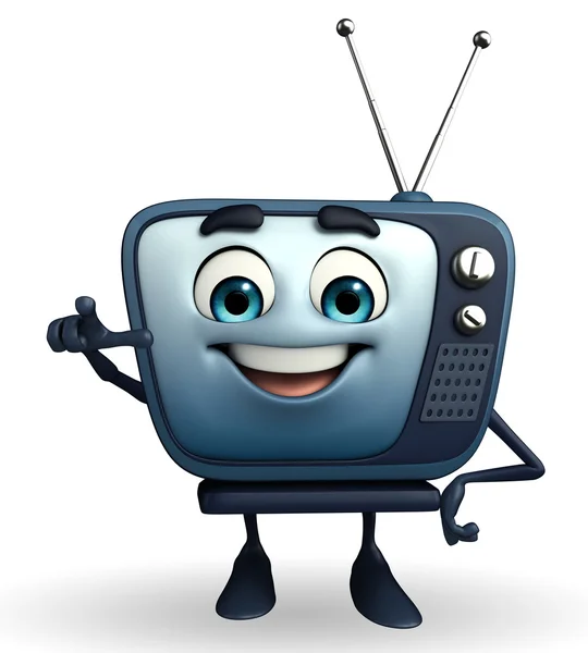 TV character is pointing — Stock Photo, Image