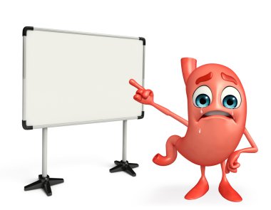 çizgi film karakteri mide ekran kartı ile 