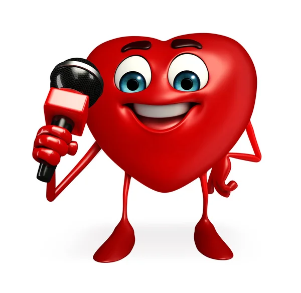Znak tvaru srdce s Mikem — Stock fotografie