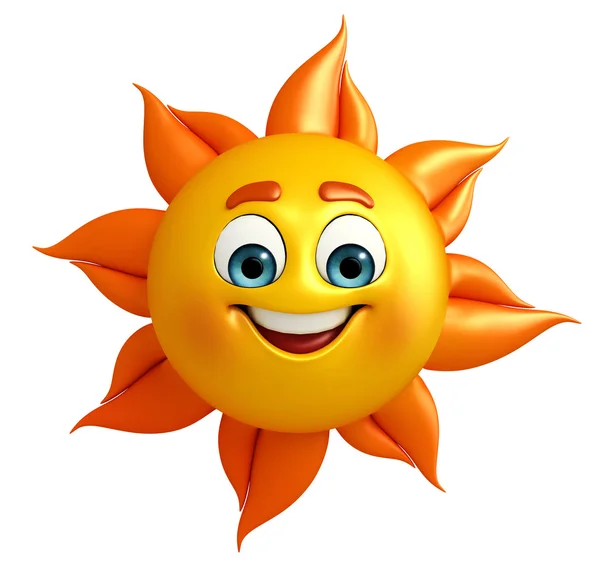 El carácter del sol es feliz —  Fotos de Stock
