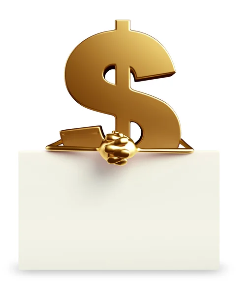 Dollar Character with sign — Stock Photo, Image