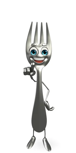 Fork character is pointing — Stock Photo, Image