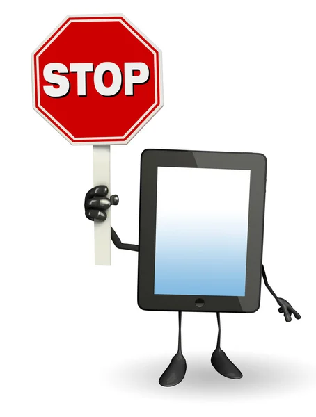 Znak tabulacji, znak stop — Zdjęcie stockowe