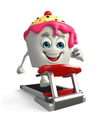 Makine yürüme ile dondurma karakteri