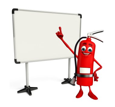 Yangın söndürücü karakter ekran kartı ile