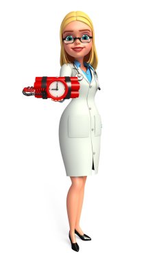 saatli bomba ile genç bir doktor