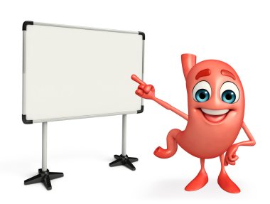 çizgi film karakteri mide ekran kartı ile 