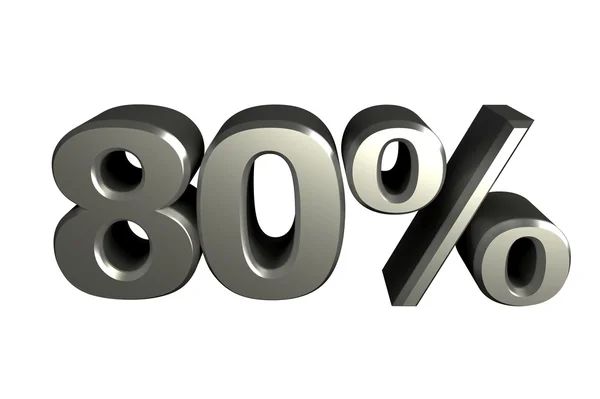 80 percent icon — Stock Photo, Image