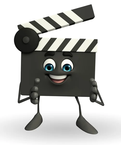 Carattere Clapper Board con posa battente — Foto Stock