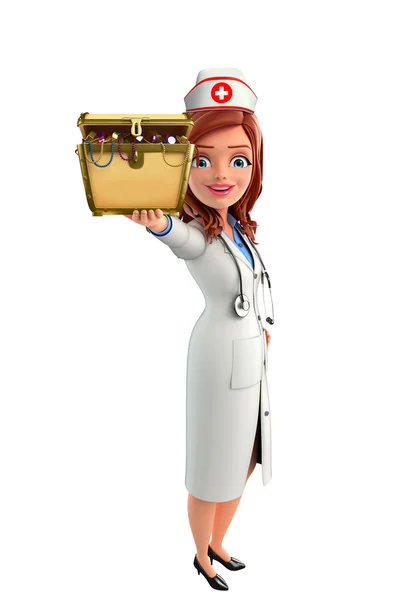 Nurse Character with — Stock Photo, Image