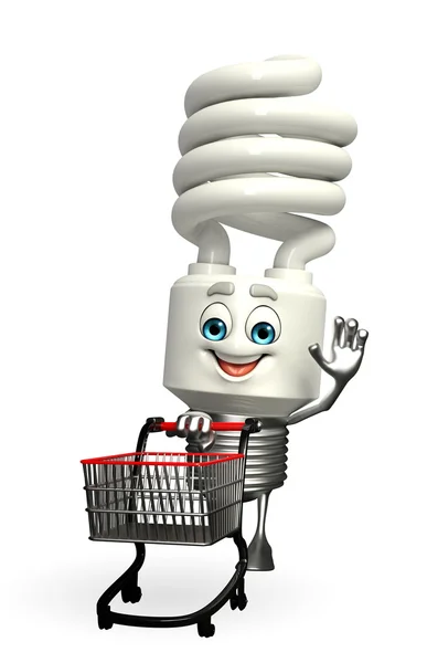 CFL Character with trolley — Stock Photo, Image