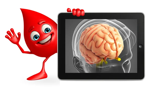 Kan damla karakterle beyin anatomisi — Stok fotoğraf