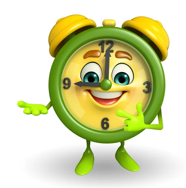 Table clock character is presenting — Stock Photo, Image
