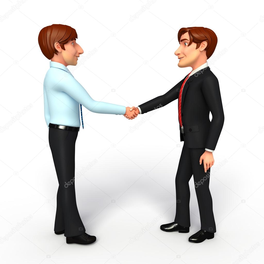 Business Man and service man with shake hand