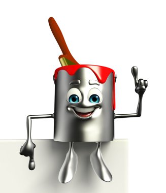 boya kovası karakter işareti ile