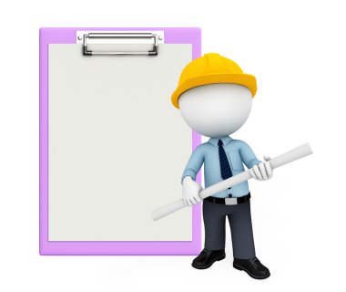 Not defterli genç hizmetli.