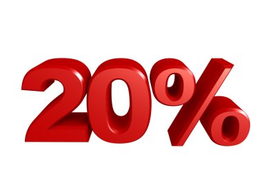 yüzde 20'si simgesi 