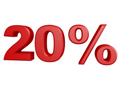 yüzde 20'si simgesi 
