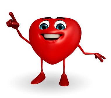 Kalp şekli karakteri işaret ediyor 