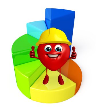 Kalp şekli karakter ile iş çizge