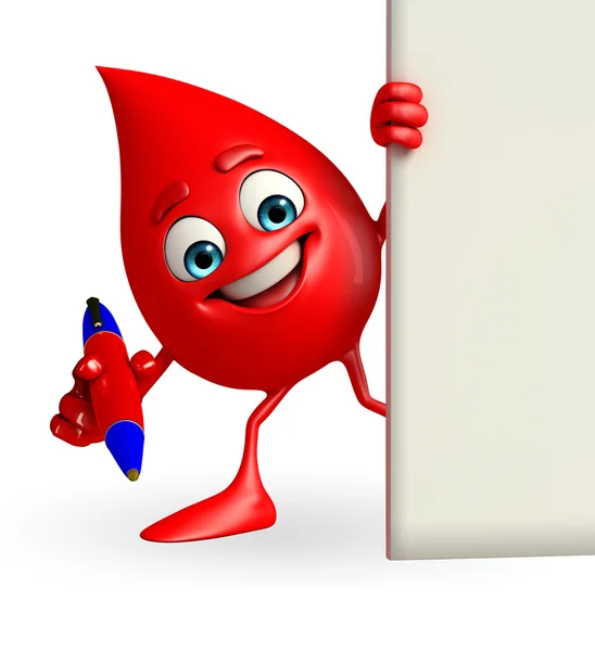 Kan damla karakter işareti ile — Stok fotoğraf