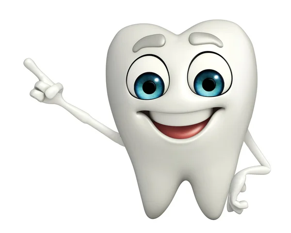 Teeth character is pointing — Stock Photo, Image