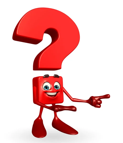 Question Mark character is pointing — Stock Photo, Image