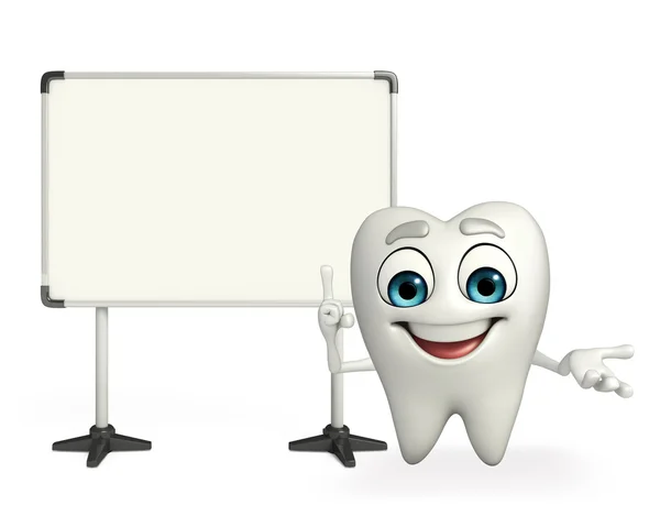 Carácter de los dientes con pantalla — Foto de Stock