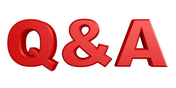 Q e A Cartas — Fotografia de Stock