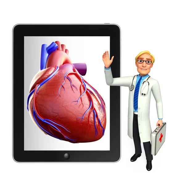 Young Doctor with heart — Stock Photo, Image