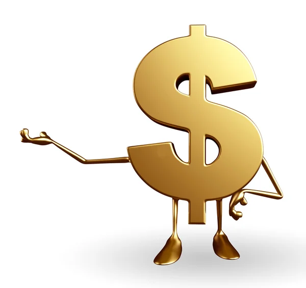 Dollar Character with holding pose — Stock Photo, Image