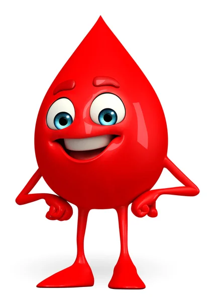 Blood Drop Character — Stock Photo, Image