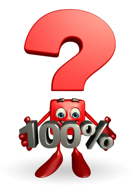 Question Mark character with Percent sign — Stock Photo, Image