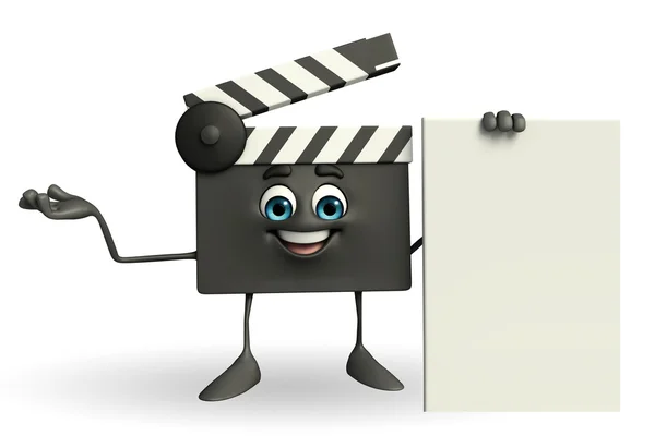 Carattere Clapper Board con segno — Foto Stock