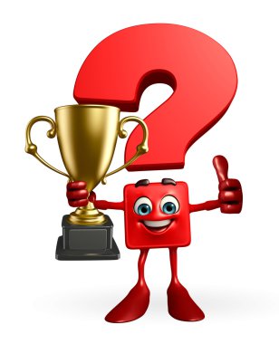 Kupa ile soru işareti karakteri