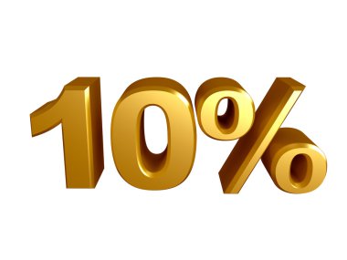 yüzde 10 simgesi 